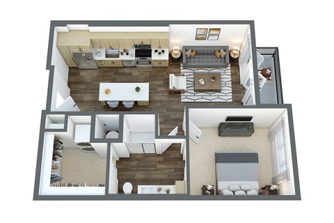 2 bedroom, 2 bathroom